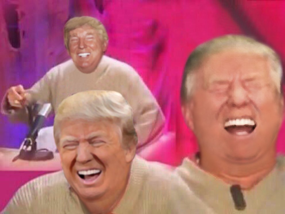 High Quality Donald Trump laughing Blank Meme Template