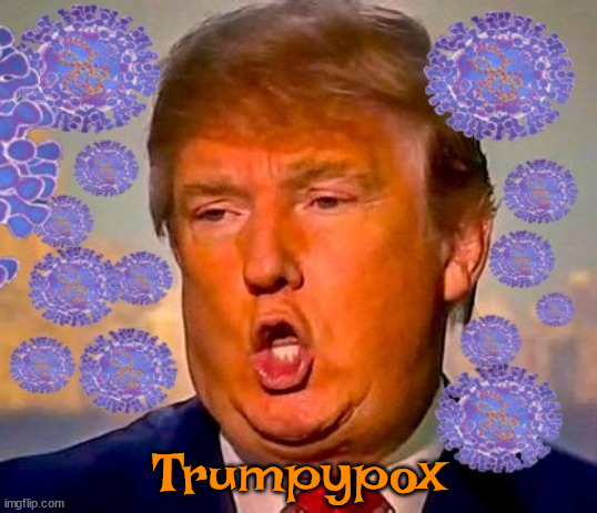Trumpypox | Trumpypox | image tagged in donald trump,monkeypox,maga,infected,orange | made w/ Imgflip meme maker