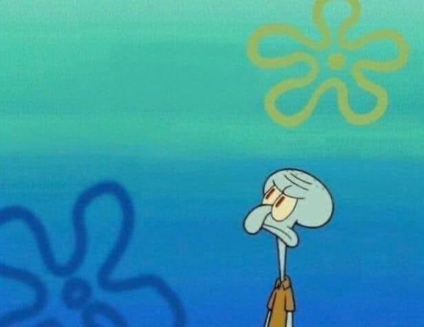 High Quality squidward looking up Blank Meme Template
