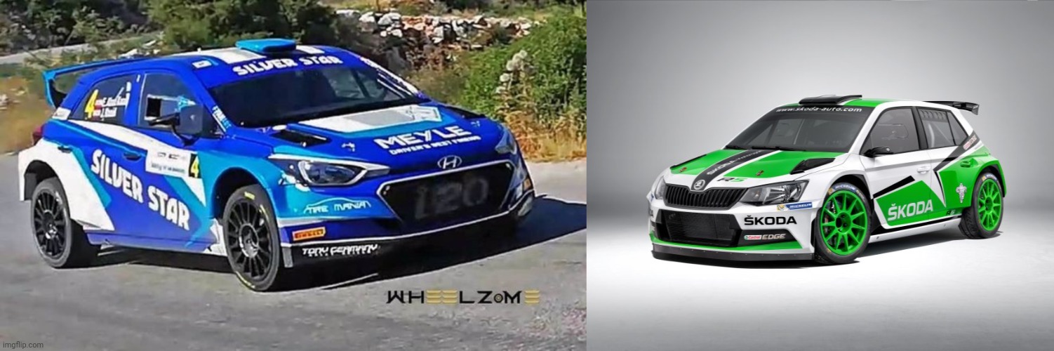 Which rally car should UO own? | image tagged in hyundai i20 r5,koda fabia r5 | made w/ Imgflip meme maker