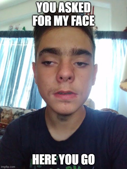 I don't look good :( | YOU ASKED FOR MY FACE; HERE YOU GO | made w/ Imgflip meme maker