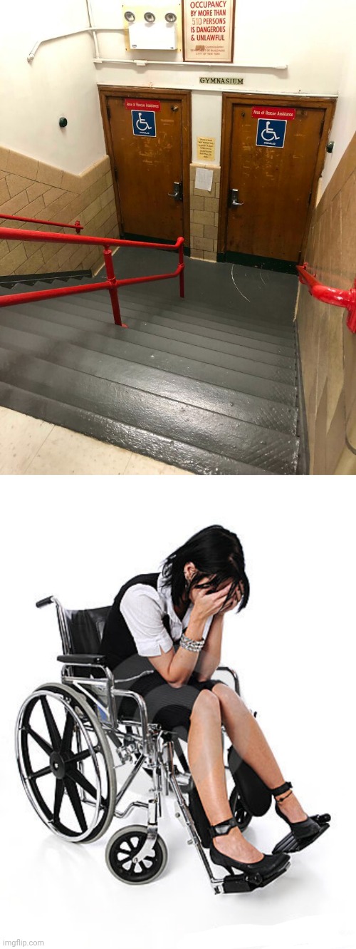 Stairs | image tagged in sad wheelchair,you had one job,stairs,stair,memes,handicapped | made w/ Imgflip meme maker