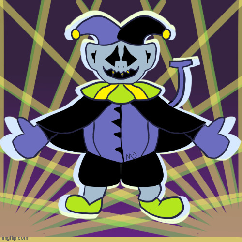 day 3 of drawing deltarune stuff till chapter 3 announcment (I need character suggestions) [sammy note: jevil kewl] | image tagged in art,drawings,deltarune,jevil | made w/ Imgflip meme maker