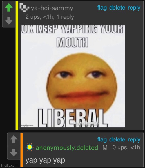 Del lib????? | image tagged in liberals,anonymous,deleted | made w/ Imgflip meme maker