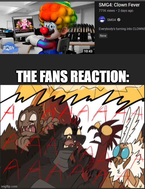 the fear......... | THE FANS REACTION: | image tagged in godzilla rodan mothra and king kong get scared | made w/ Imgflip meme maker