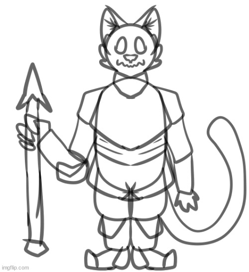cat knight sketch (art by me) | image tagged in furry,art,drawings,cats,knights | made w/ Imgflip meme maker
