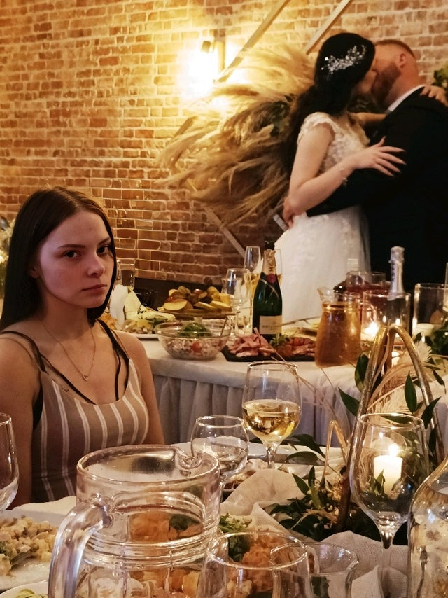 At sister's wedding Blank Meme Template