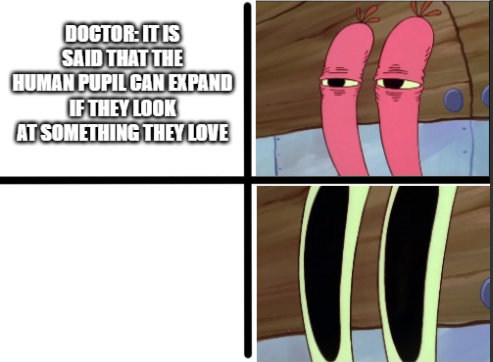 mr krabs's eyes expand Blank Meme Template