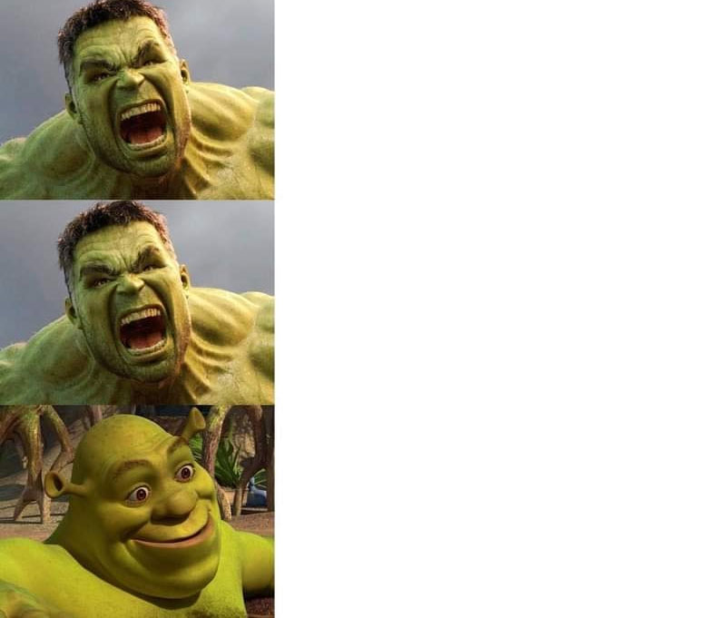 Hulk Hulk Shrek Blank Meme Template