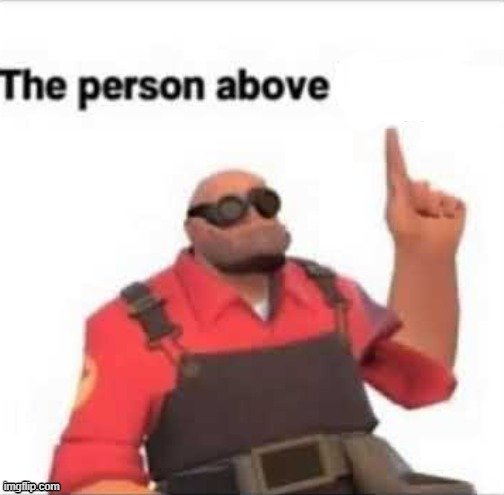 High Quality The person above Blank Meme Template