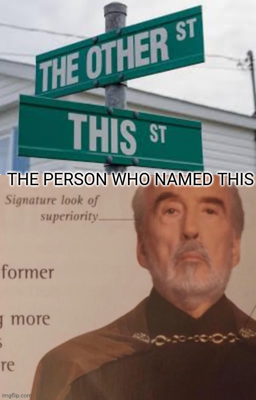 You deserve an award |  THE PERSON WHO NAMED THIS | image tagged in signature look of superiority,street,funny street signs | made w/ Imgflip meme maker