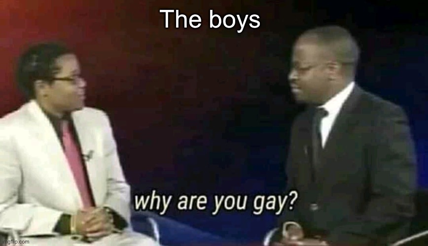 The boys | image tagged in why are you gay | made w/ Imgflip meme maker