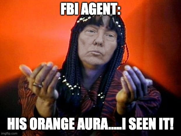 FBI AGENT:; HIS ORANGE AURA.....I SEEN IT! | image tagged in donald trump,rick james | made w/ Imgflip meme maker