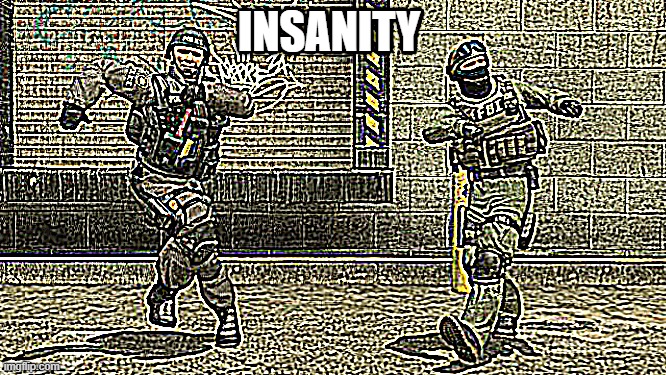 [redacted] | INSANITY | made w/ Imgflip meme maker