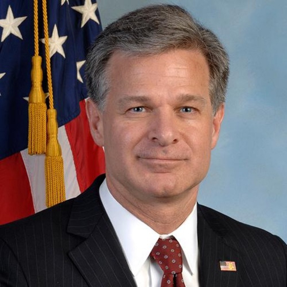 High Quality Christopher Wray, appointed head of the FBI by Donald Trump Blank Meme Template