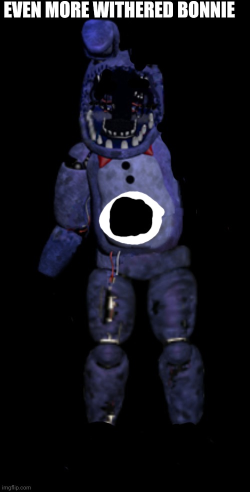 Sorry Withered bonnie | EVEN MORE WITHERED BONNIE | image tagged in withered bonnie | made w/ Imgflip meme maker