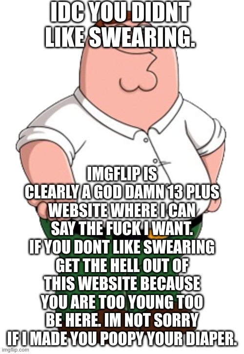 idc you didnt like swearing | image tagged in idc you didnt like swearing | made w/ Imgflip meme maker