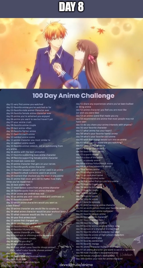 100 day anime challenge - Imgflip