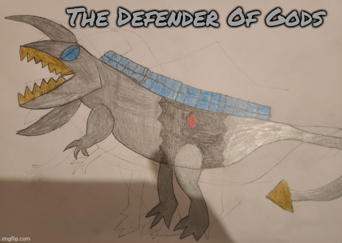 The Defender Of Gods has 100,000,000 hp and 1000 defense. This monster can help the Inkstone witch against the Devourer | The Defender Of Gods | made w/ Imgflip meme maker