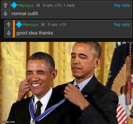 image tagged in obama medal | made w/ Imgflip meme maker
