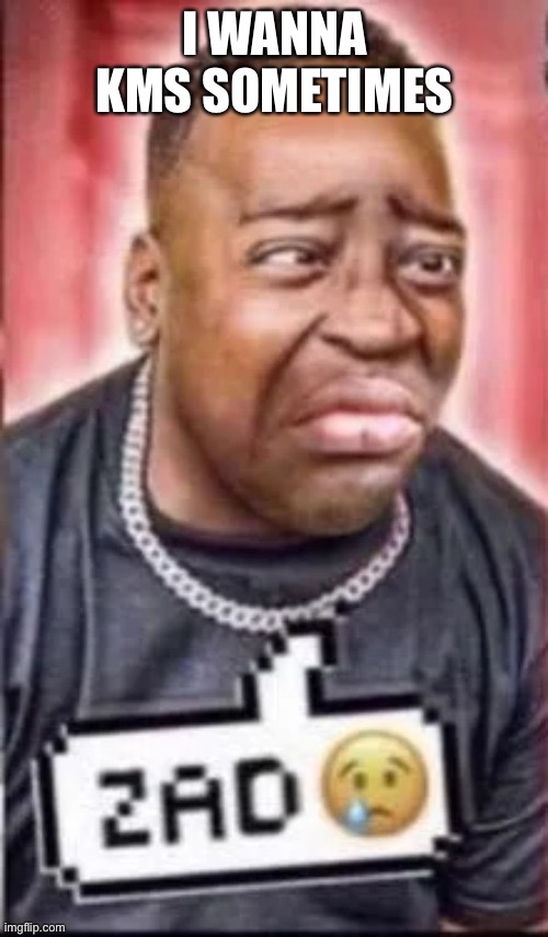 I WANNA KMS SOMETIMES | image tagged in zad | made w/ Imgflip meme maker