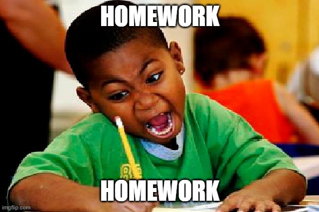 homework | HOMEWORK HOMEWORK | image tagged in homework | made w/ Imgflip meme maker