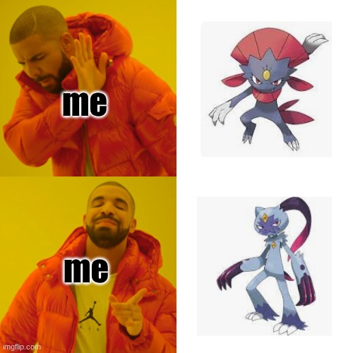 pokemon | me; me | image tagged in memes,drake hotline bling | made w/ Imgflip meme maker