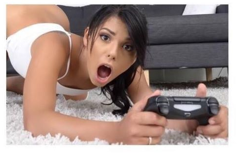 High Quality PORN FACE WITH GAME CONTROLLER Blank Meme Template