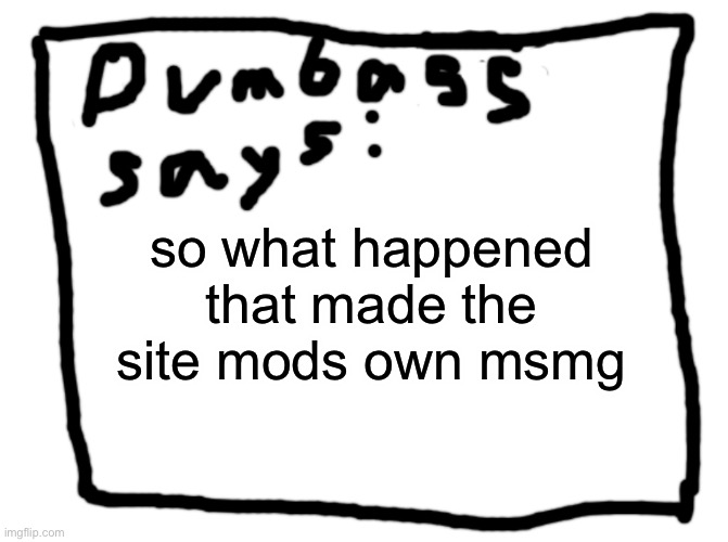 idk | so what happened that made the site mods own msmg | image tagged in idk | made w/ Imgflip meme maker
