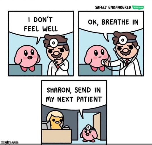 KIRBY TOOK DR. MARIOS POWER | image tagged in kirby,super mario,comics/cartoons | made w/ Imgflip meme maker