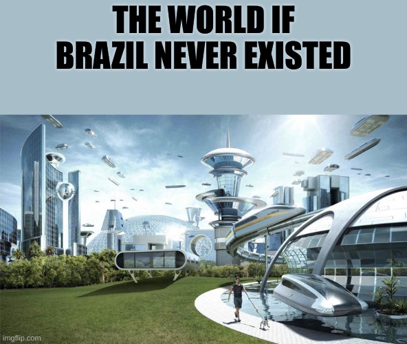 We can't be forced to go to Brazil anymore :) | THE WORLD IF BRAZIL NEVER EXISTED | image tagged in the future world if,memes,society if,oh wow are you actually reading these tags | made w/ Imgflip meme maker