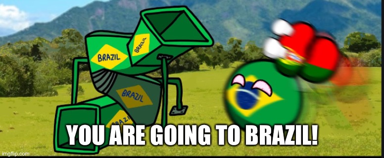 You Are Going To Brazil. CountryBalls | YOU ARE GOING TO BRAZIL! | image tagged in you are going to brazil countryballs | made w/ Imgflip meme maker