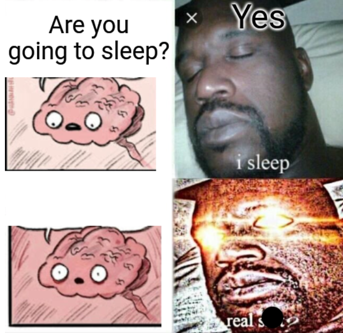 High Quality Brain Before Sleep Blank Meme Template