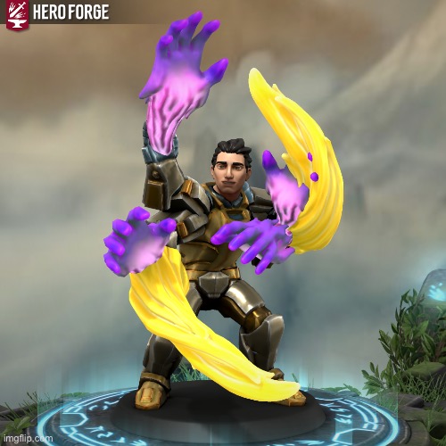 Somehow two of the arms got into the exact same position | image tagged in heroforge | made w/ Imgflip meme maker