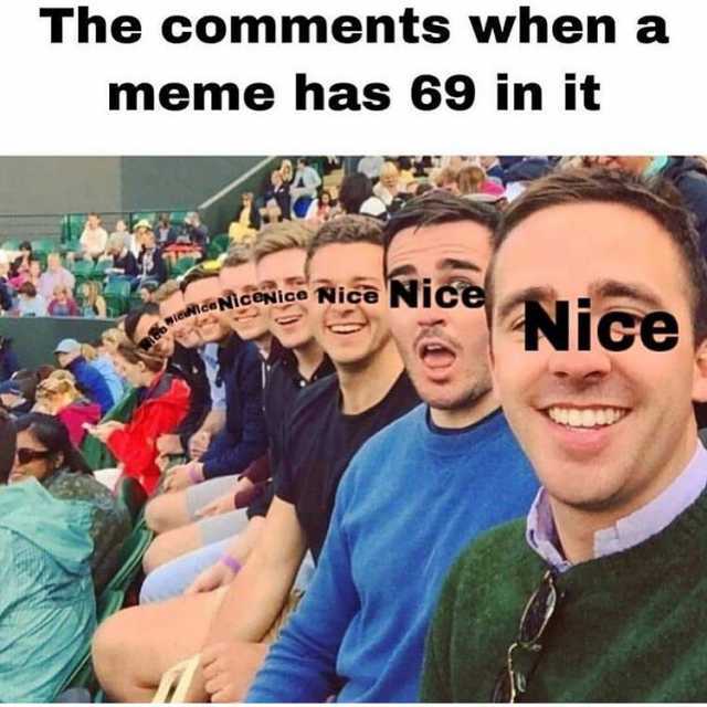 69, NOICE Blank Meme Template