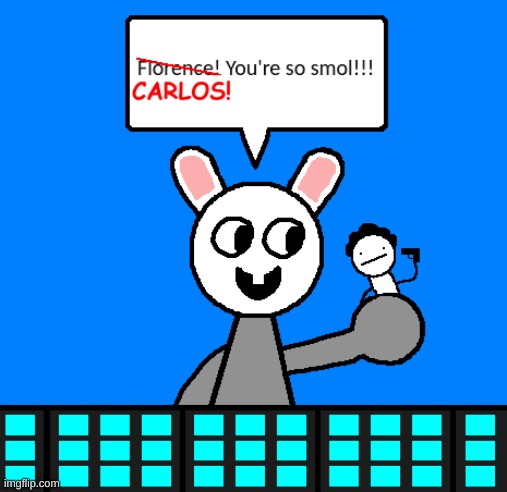 i drew it again but with carlos | image tagged in memes,funny,bunni,carlos,cursed image,stop reading the tags | made w/ Imgflip meme maker