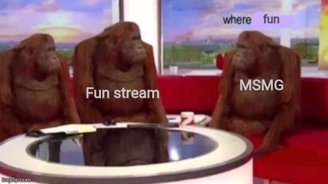Where banana blank | fun Fun stream MSMG | image tagged in where banana blank | made w/ Imgflip meme maker