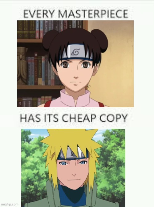 In terms of speed, Tenten wins. | image tagged in every masterpiece has its cheap copy,speed,naruto | made w/ Imgflip meme maker