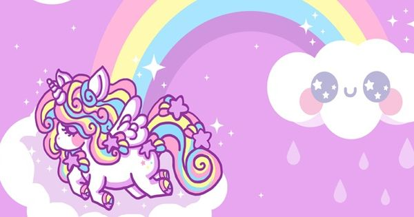 Kawaii Rainbow Unicorn Blank Meme Template