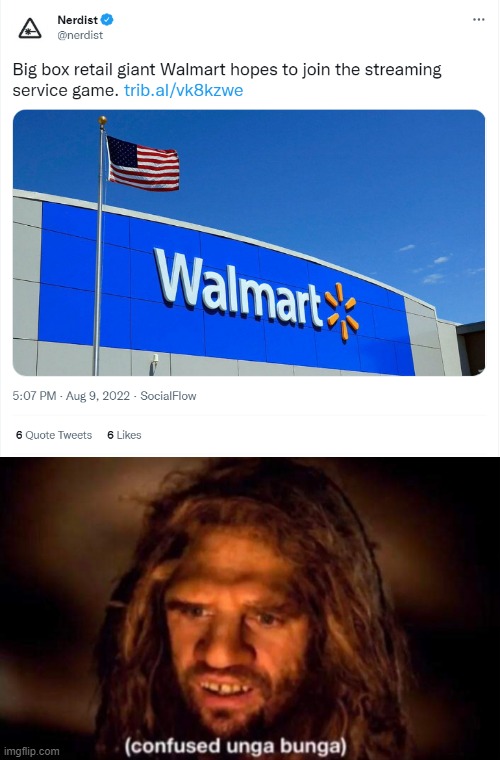 How would that work though? | image tagged in confused unga bunga,walmart,memes,twitter,news,funny | made w/ Imgflip meme maker