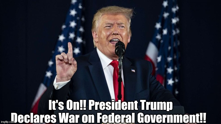It's On!! President Trump Declares War on Federal Government!!   (Video) 