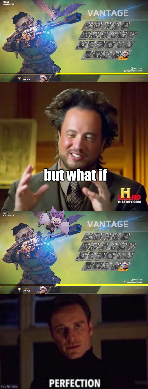 idk what I was thinking but I was playing apex legends  and thought “noibat” | but what if | image tagged in memes,ancient aliens | made w/ Imgflip meme maker