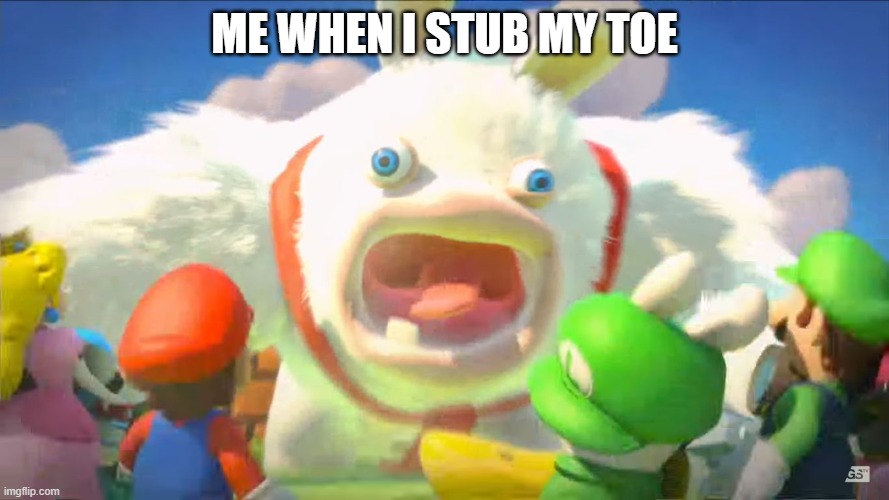 relatable | ME WHEN I STUB MY TOE | image tagged in rabbiddong,relatable,silly | made w/ Imgflip meme maker