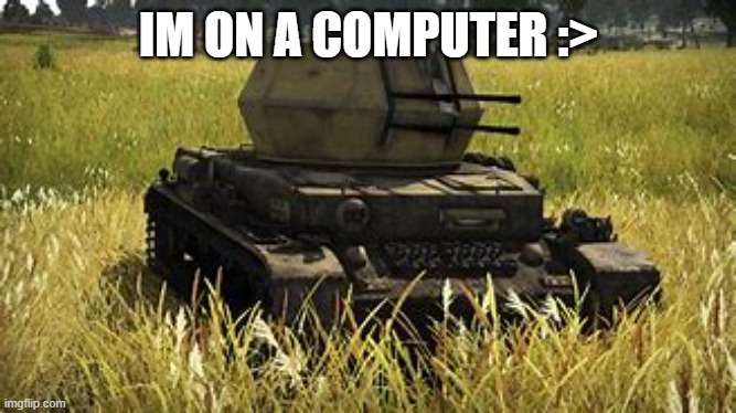 Wirbelwind | IM ON A COMPUTER :> | image tagged in wirbelwind | made w/ Imgflip meme maker
