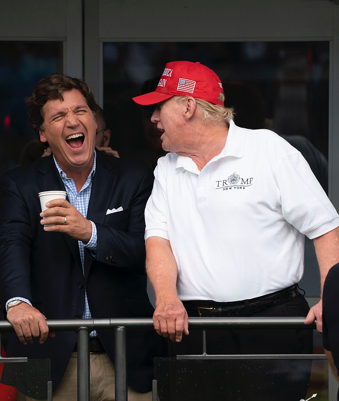 Tucker and Trump Blank Meme Template