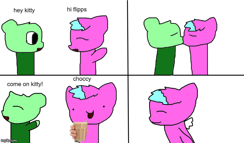 life of flippy and kitty part 1 | image tagged in htf,ship,love | made w/ Imgflip meme maker