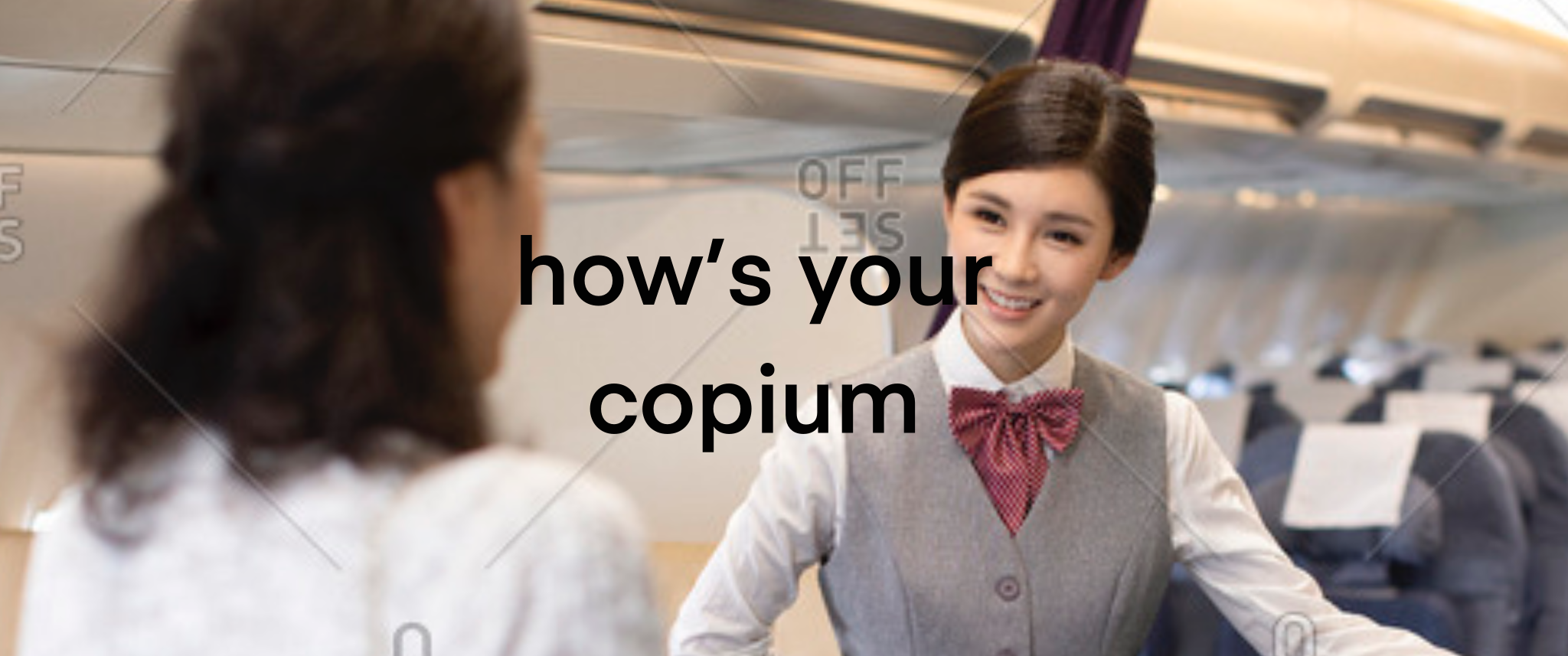 High Quality how’s your copium Blank Meme Template