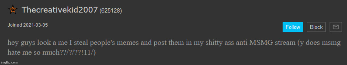 I made creativekid's bio correct | made w/ Imgflip meme maker