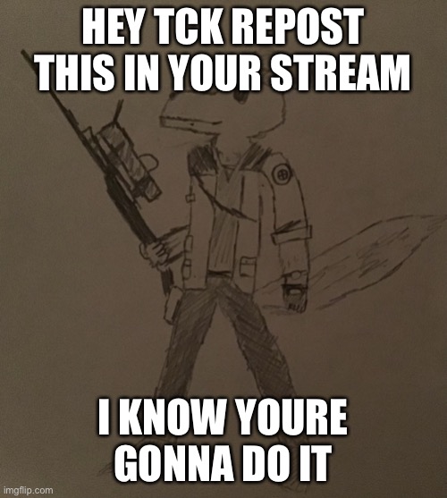 LordReaperus but he’s a tf2 sniper | HEY TCK REPOST THIS IN YOUR STREAM; I KNOW YOURE GONNA DO IT | image tagged in lordreaperus but he s a tf2 sniper | made w/ Imgflip meme maker