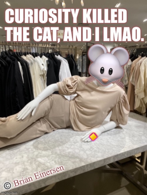 Catty Mouse | 🟨 | image tagged in saks fifth avenue,rebecca taylor,generation love clothing,catty mouse,emooji art,brian einersen | made w/ Imgflip meme maker